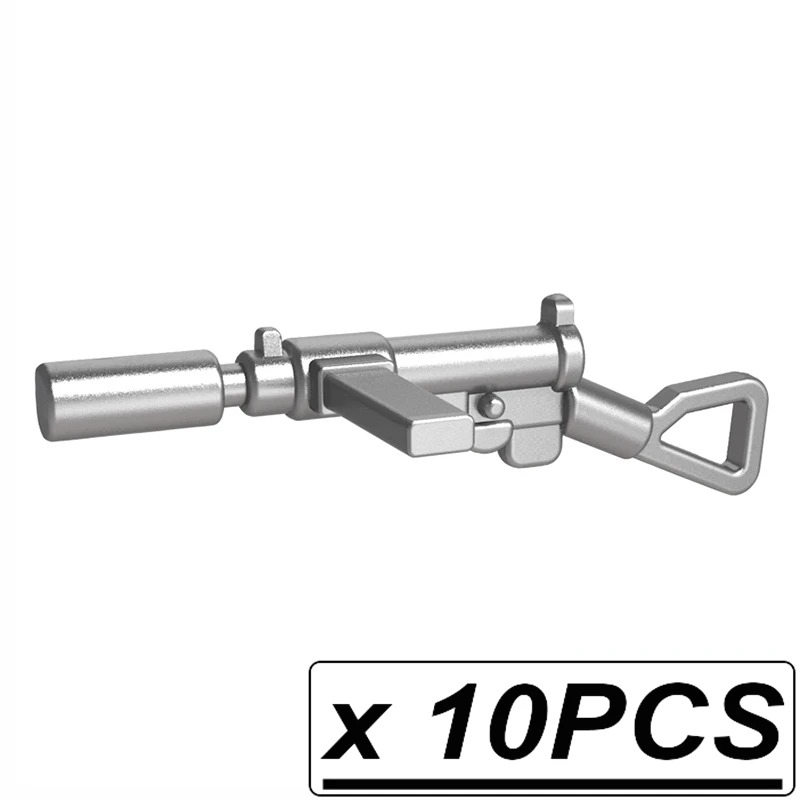 10 шт./лот WW2 пушки военное оружие винтовка машина Submachine SMG SWAT MOC части строительные блоки кирпичи игрушки для детей - Цвет: 10pcs PJ0106