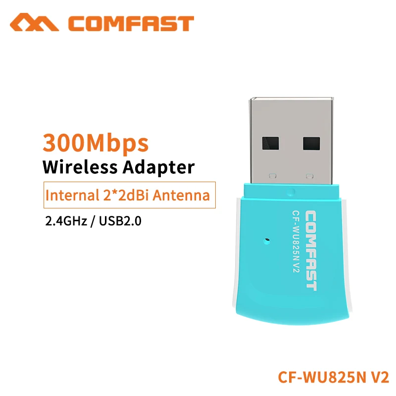 COMFAST Встроенный 2 * 2dBi антенный приемник портативная сетевая карта 300mbps