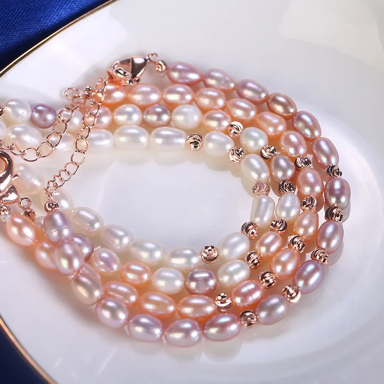 Модные женские ювелирные изделия оптом пресноводный жемчуг 5 6 м жемчужный