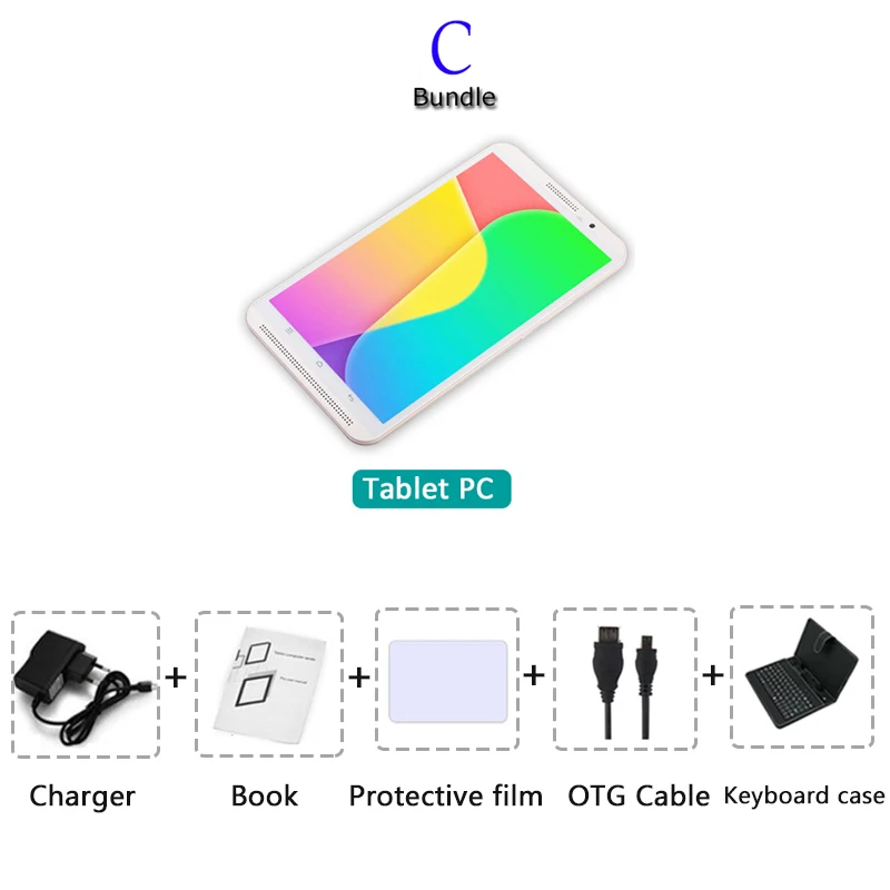 8 дюймовый планшетный ПК с системой андроида и 8,0 Octa Core 6+ 64 ГБ 1280*800 ips WI-FI gps Bluetooth Dual SIM карты 4G телефон смарт планшетофон(плафон)+ подарок - Комплект: Комплект 3