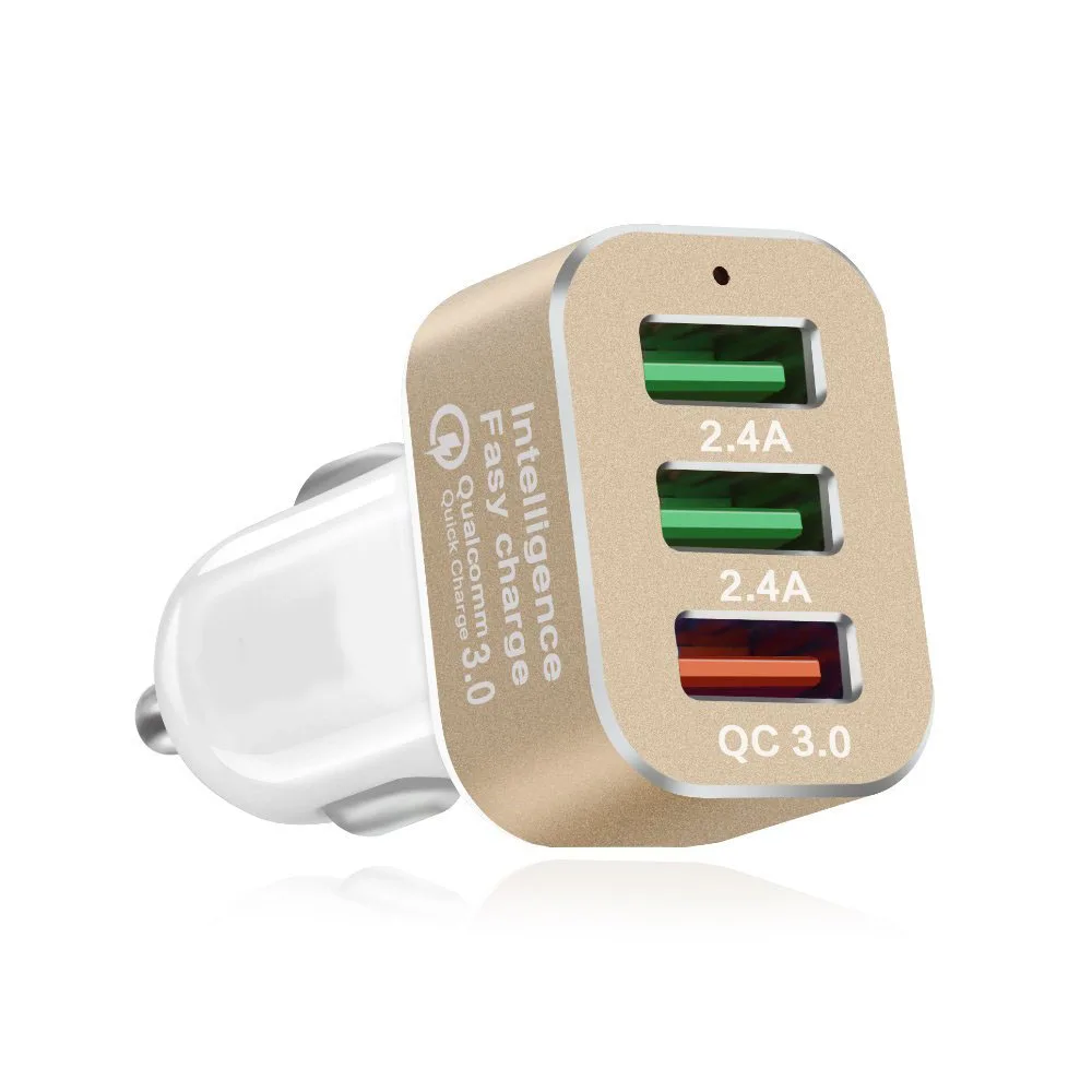 Универсальное автомобильное зарядное устройство с 3 портами USB 0 42W для iPhone Samsung