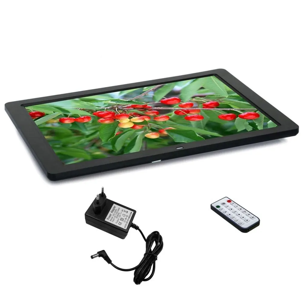 1280*800 цифровая 15 дюймовая фоторамка HD TFT-LCD изображение будильник MP3 MP4 США/ЕС штекер видеоплеер с пультом дистанционного управления на стене