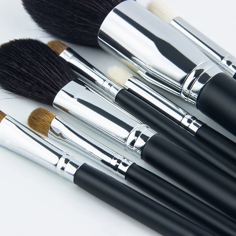 кисти для макияжа набор кистей кисть косметичка 12 шт./партия черный Волокнистые