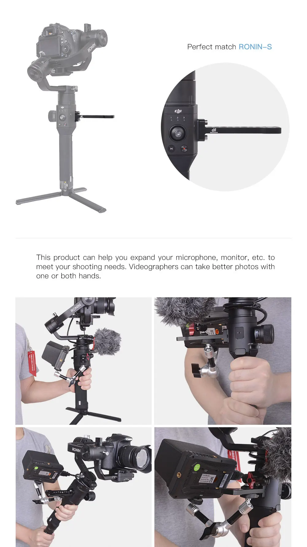 DIGITALFOTO DJI RONIN S Аксессуары для Кардана шеи Расширительная платформа 1/4 резьбовое отверстие подключить светодиодный световой монитор и микрофон