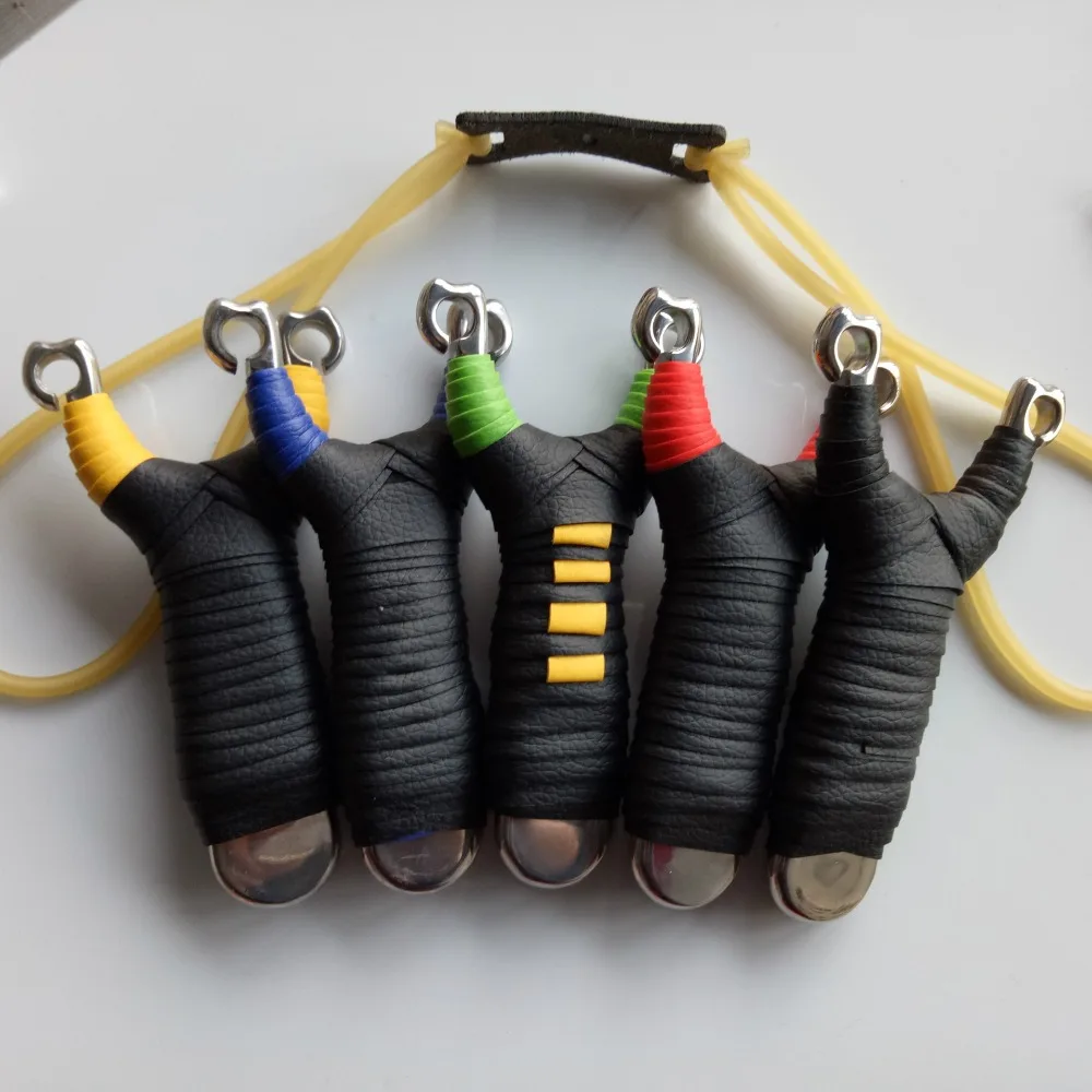 Slingshot in Stainless Steel with Random Colors has Rubber Band for Outdoor Archery Shooting Hunting Activity | Спорт и развлечения