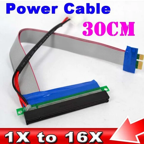 2017 Удлинительный шнур PCI E 1X до 16 x litecoin miner PCIE для биткоина видеокарта кабель по