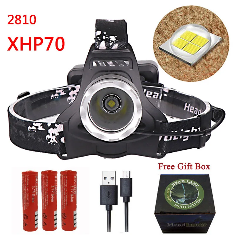 H Litwod Z207307 CREE XHP70 30000LM светодиодный налобный фонарь PK 3 шт. CREE 3* XM-L2 U3& 3* COB фонарь - Испускаемый цвет: H