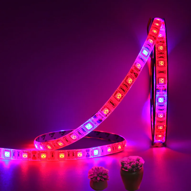 Светодиодная лента Homix 5M для выращивания растений, водонепроницаемая, 5050 SMD, гидропонические системы, 72 Вт, полный спектр красного и синего цвета 3:1 4:1 5:1 включены.