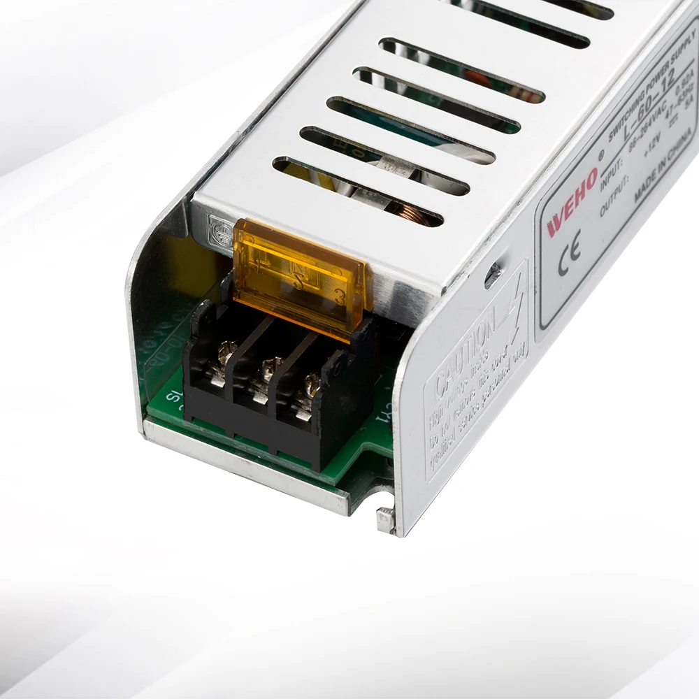 (L-60-12)12V 5A 60W Светодиодный драйвер ультратонкий импульсный источник питания AC DC