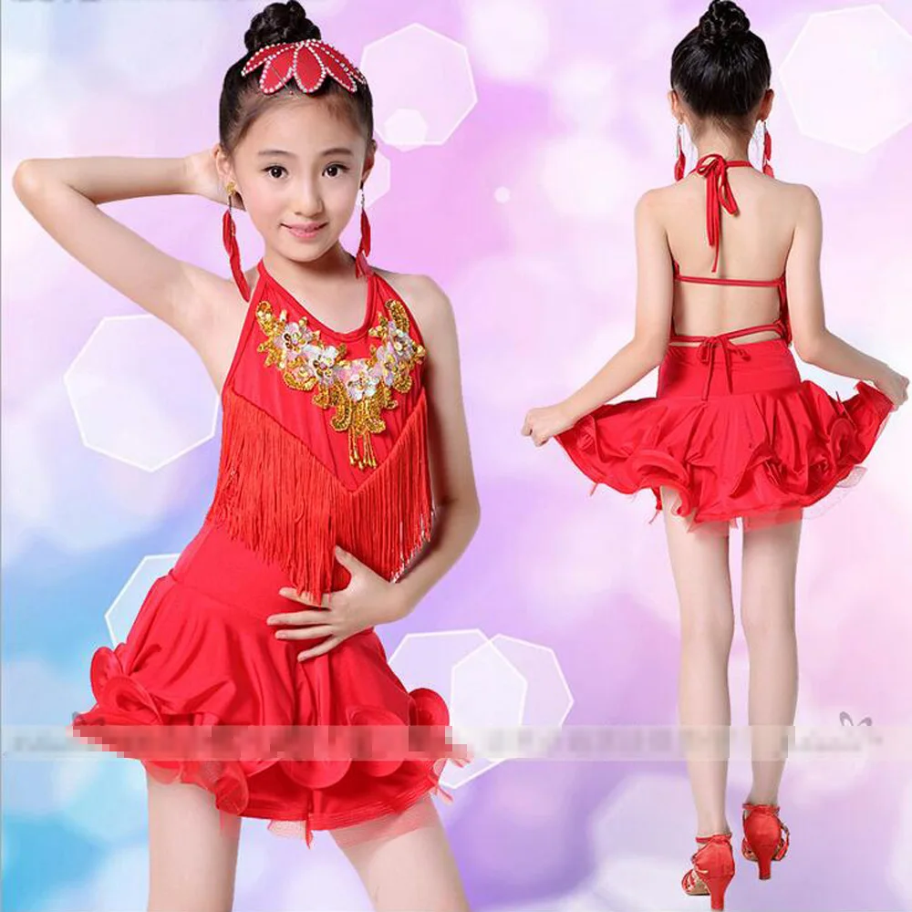 Для женщин Обувь для девочек черный Костюмы латиноамериканских танцев с