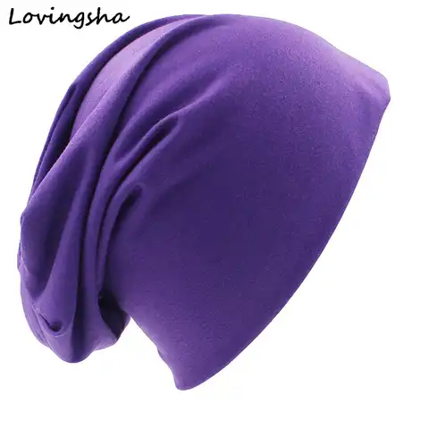 LOVINGSHA Fashion Brand Autumn And Winter Hats For Women Solid Design Ladies thin hat Skullies And Beanies Men Hat Unisex HT029B