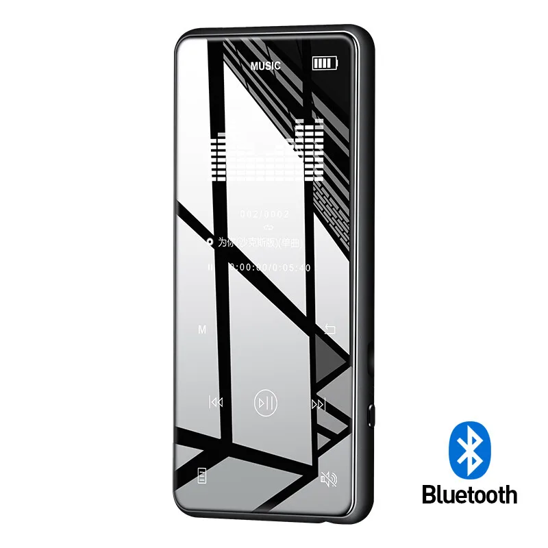 Черный Yescool X8 8 Гб металлический сенсорный ключ MP3-плеер Bluetooth 4,1 Поддержка fm-радио электронная книга hifi аудио видео музыкальный плеер портативный Walkman - Цвет: Черный