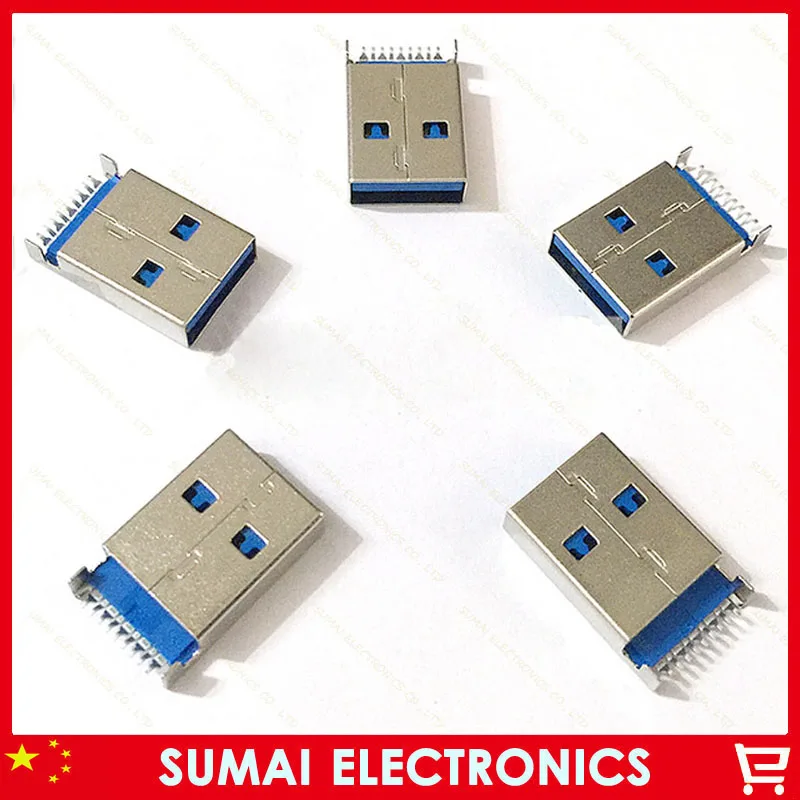 Бесплатная доставка 300 шт. высококачественный штекер для USB 3 0 кругового топа