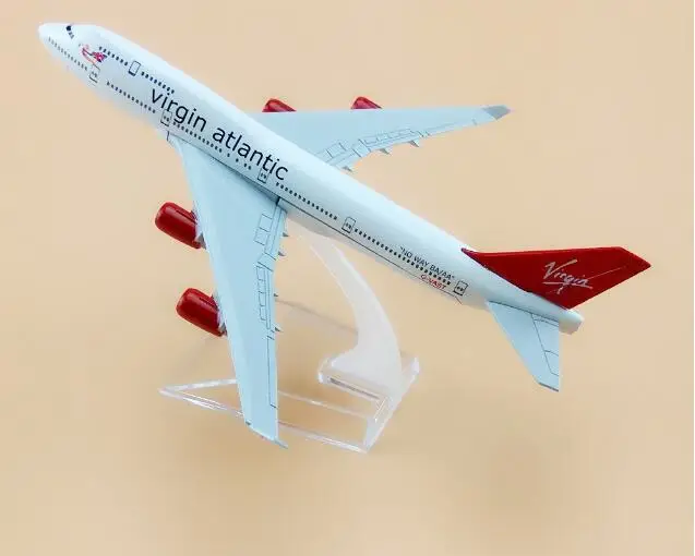 plane model B747 The British Virgin Atlantic Airways aircraft Metal simulation airplane for kid toys Christmas gift | Игрушки и хобби