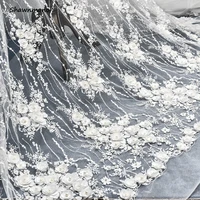 50cm130cm 3d beaded satin flower lace fabric embroidered mesh wedding fabric off white %d0%b4%d0%bb%d1%8f %d1%88%d0%b8%d1%82%d1%8c%d1%8f %d0%b8 %d1%80%d1%83%d0%ba%d0%be%d0%b4%d0%b5%d0%bb%d0%b8%d1%8f