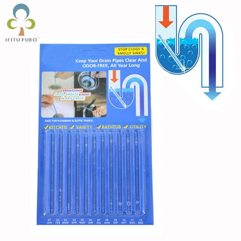 12 шт./ряд палка для очистки канализационных труб ванна Драга шток дезодорирующая
