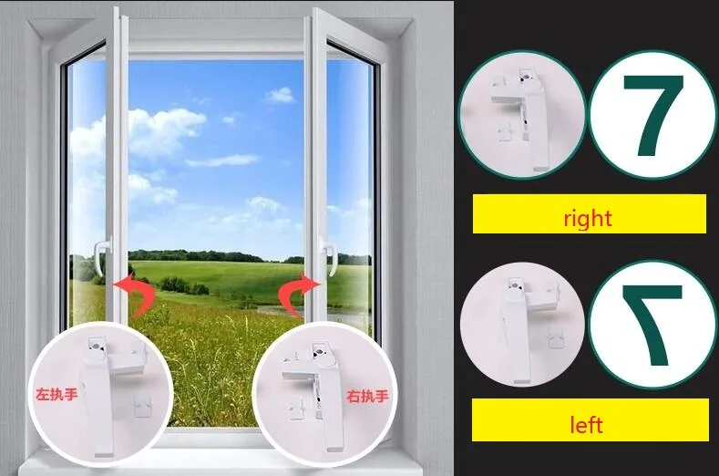 Алюминиевые оконные ручки замок/створчатые окна раздвижные двери ручка справа