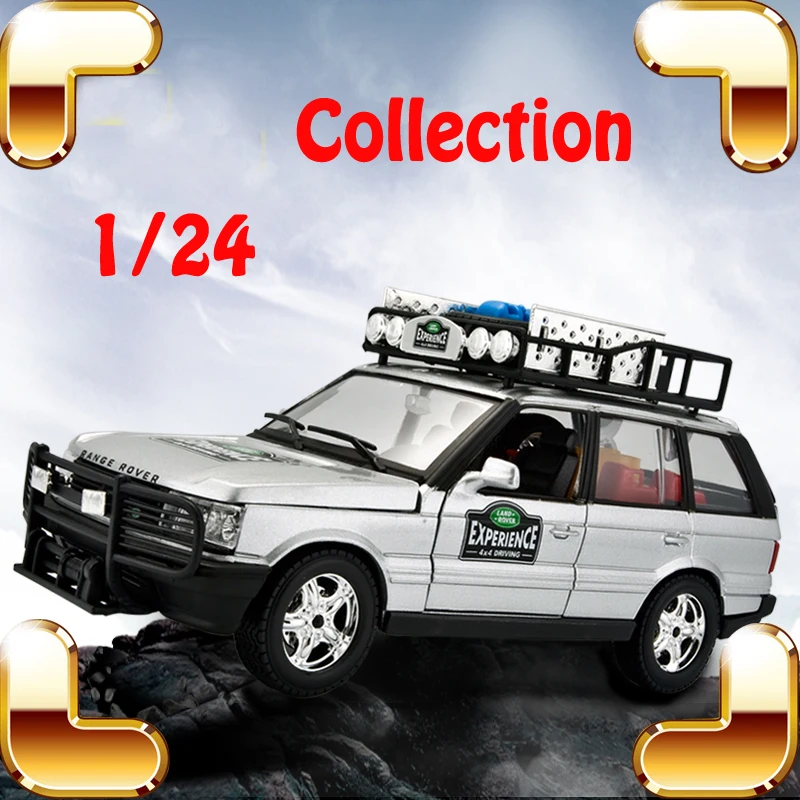 

Christmas Gift RR Sports 1/24 Big Metal Model SUV Scale Vehicle Collection Toys Jeep Diecast Decoration Alloy Openable Metallic