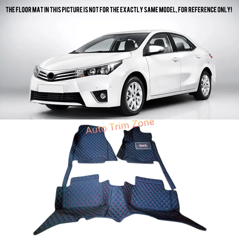 Черные кожаные Коврики и ковры для Toyota Corolla 2014 2015 2016 | Автомобили мотоциклы