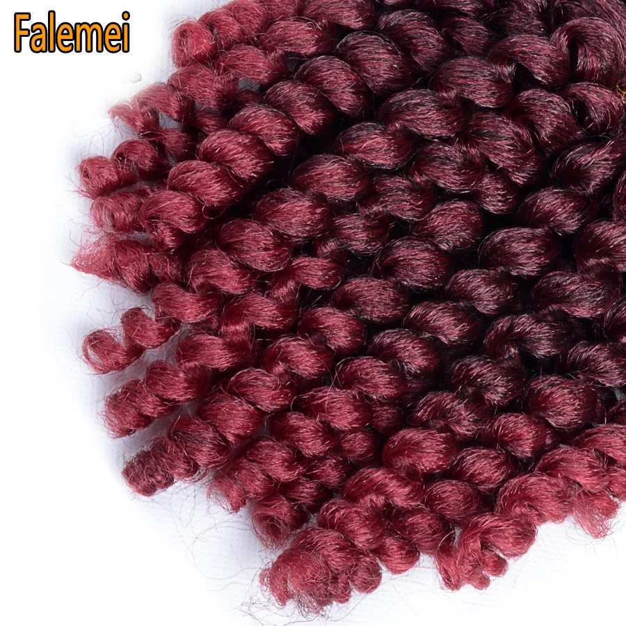 FALEMEI8-10inch жезл завитые скрученные косички ямайские упругие крючком волос 20 корень