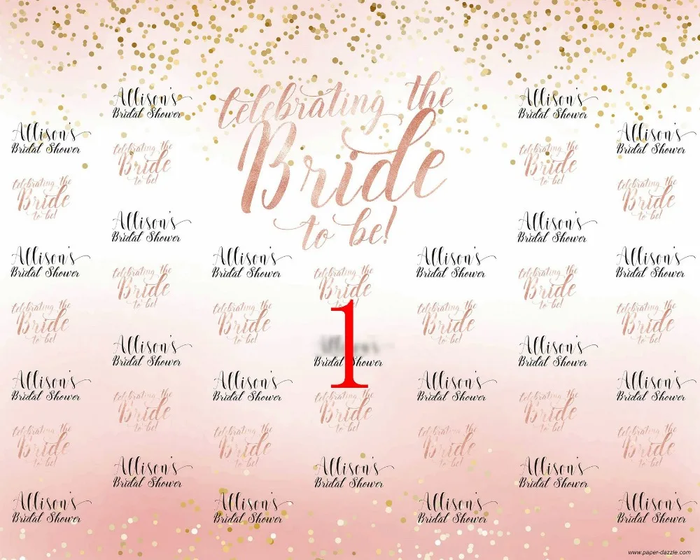 custom Bride Rose Gold Polka Dot Pink backdrops High quality Computer print wedding photography studio background | Электроника