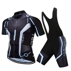 Летние мужские велосипед Велоспорт Джерси комплект 2021 Pro черный комбинезон футболка с короткими рукавами и шорты Одежда для велосипедного спорта мужской горный велосипед одежда скафандр одежда комплект