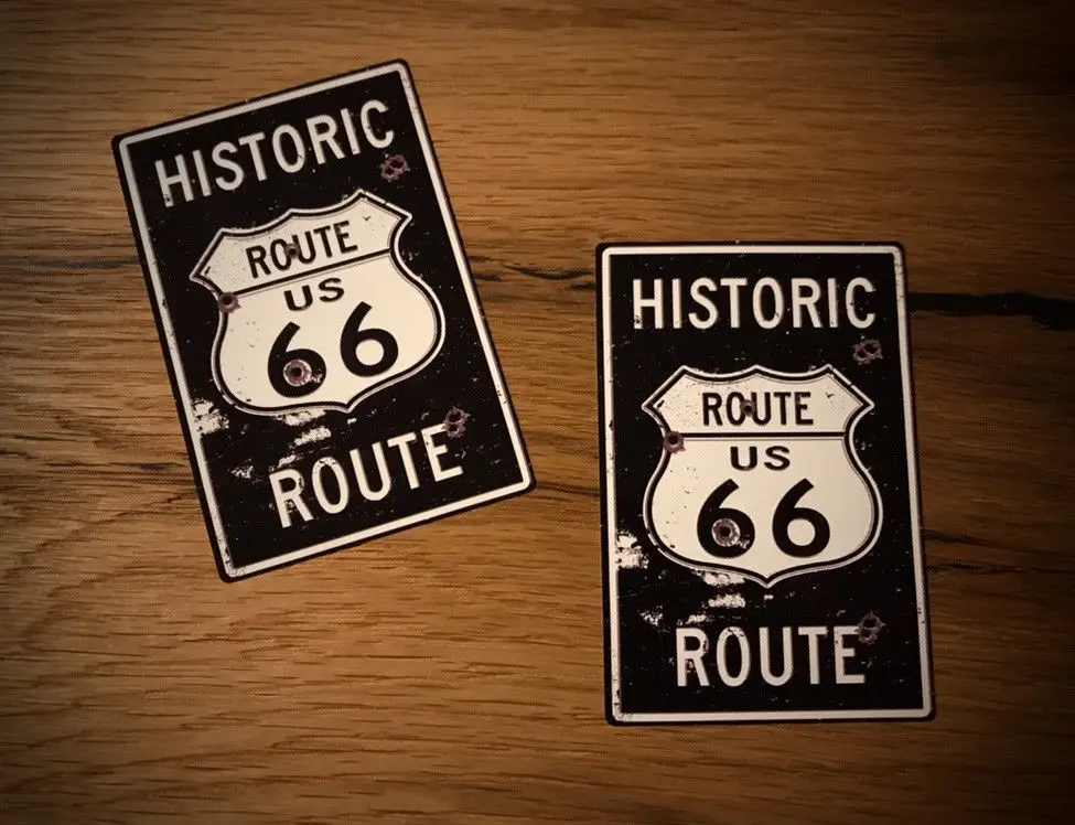 

ROUTE 66 Наклейка Стикер Старая школа Винтаж США V8 Чоппер Ретро #035