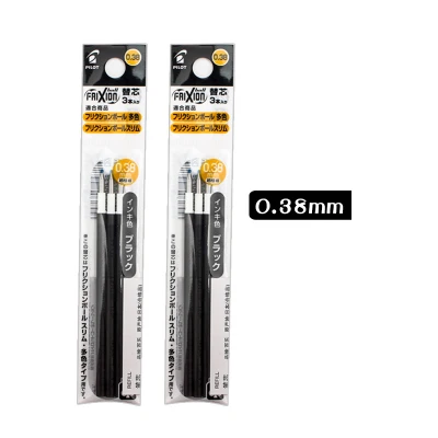 

Гелевые стержни Pilot FriXion 0,5 мм / 0,38 мм, набор из 6 штук, черный/красный/синий/зеленый