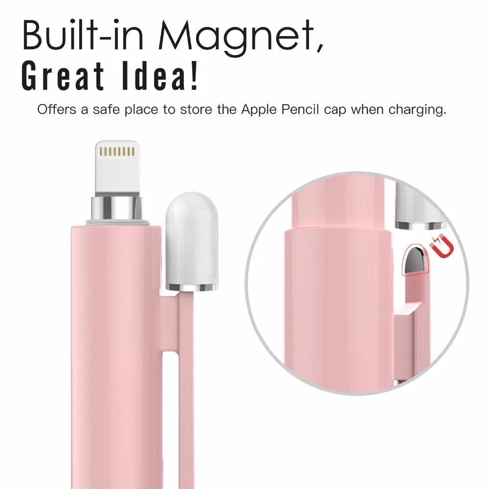Защитный чехол Moko для Apple Pencil, чехол-держатель со встроенным зажимом, выдвижная защита наконечника, пружинная кнопка, фиксирующая крышка