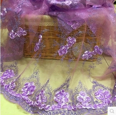 

Net lace lace carts with three - dimensional embroidered clothing wedding dresses high - grade fabrics