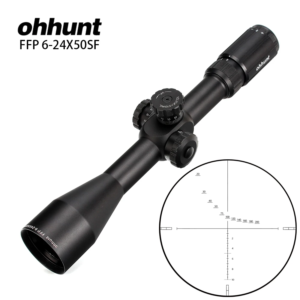 Ohhunt FFP 6 24X50 SF первая фокальная плоскость Боковая регулировка параллакса стекло