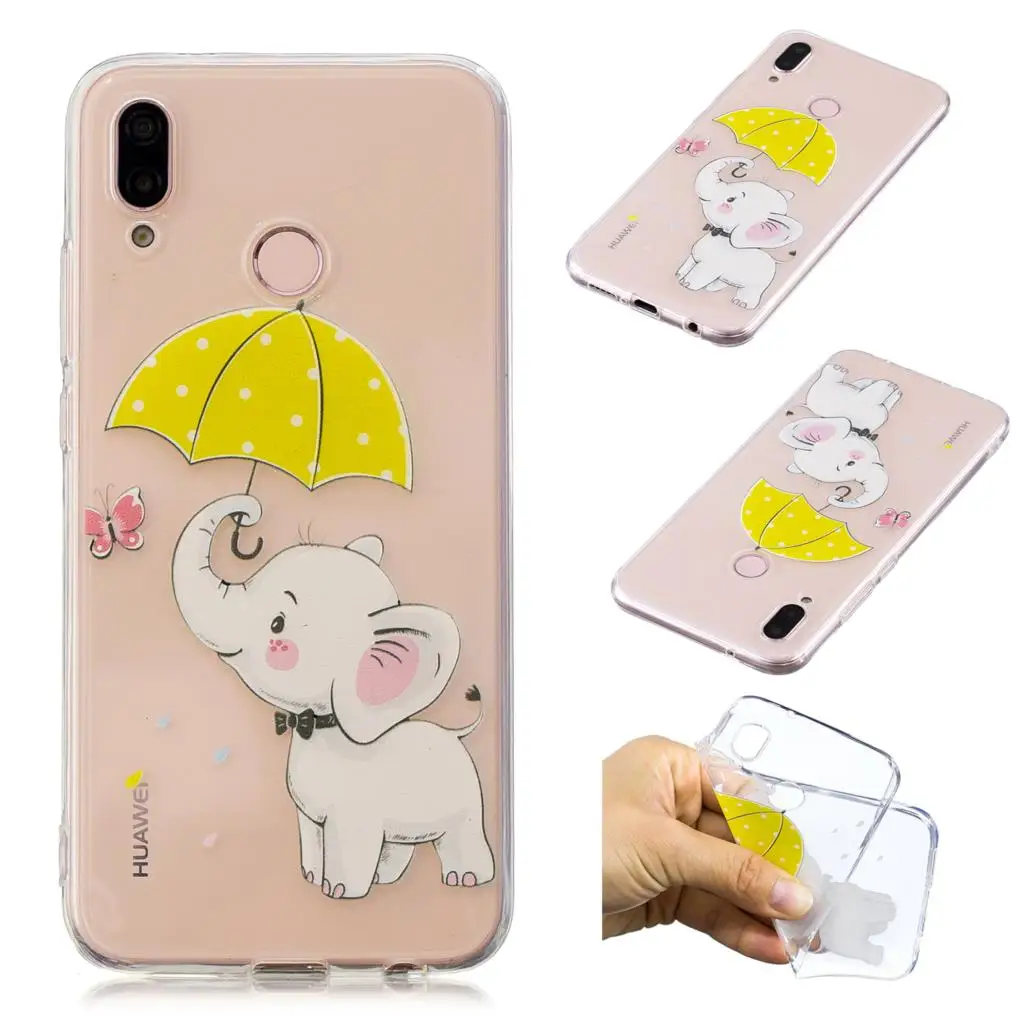 Dulcii Coque для huawei P20 Lite мультфильм милые животные чехол телефона узор мягкий TPU p20 |