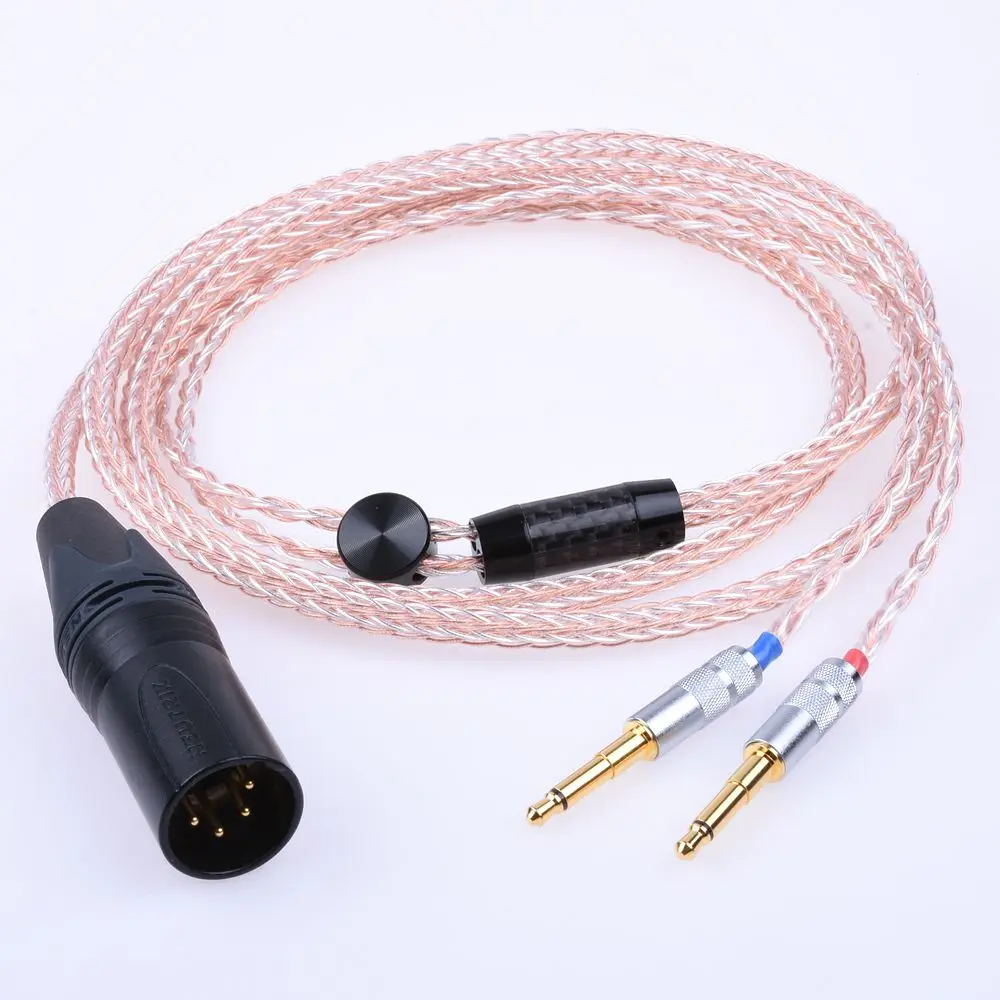 Hi-end 16 ядер 5N Pcocc с серебряным покрытием Наушники Hi-Fi Обновление кабель для Denon AH-D600 AH-D5200 AH-D7100 AH-D7200 AH-D9200