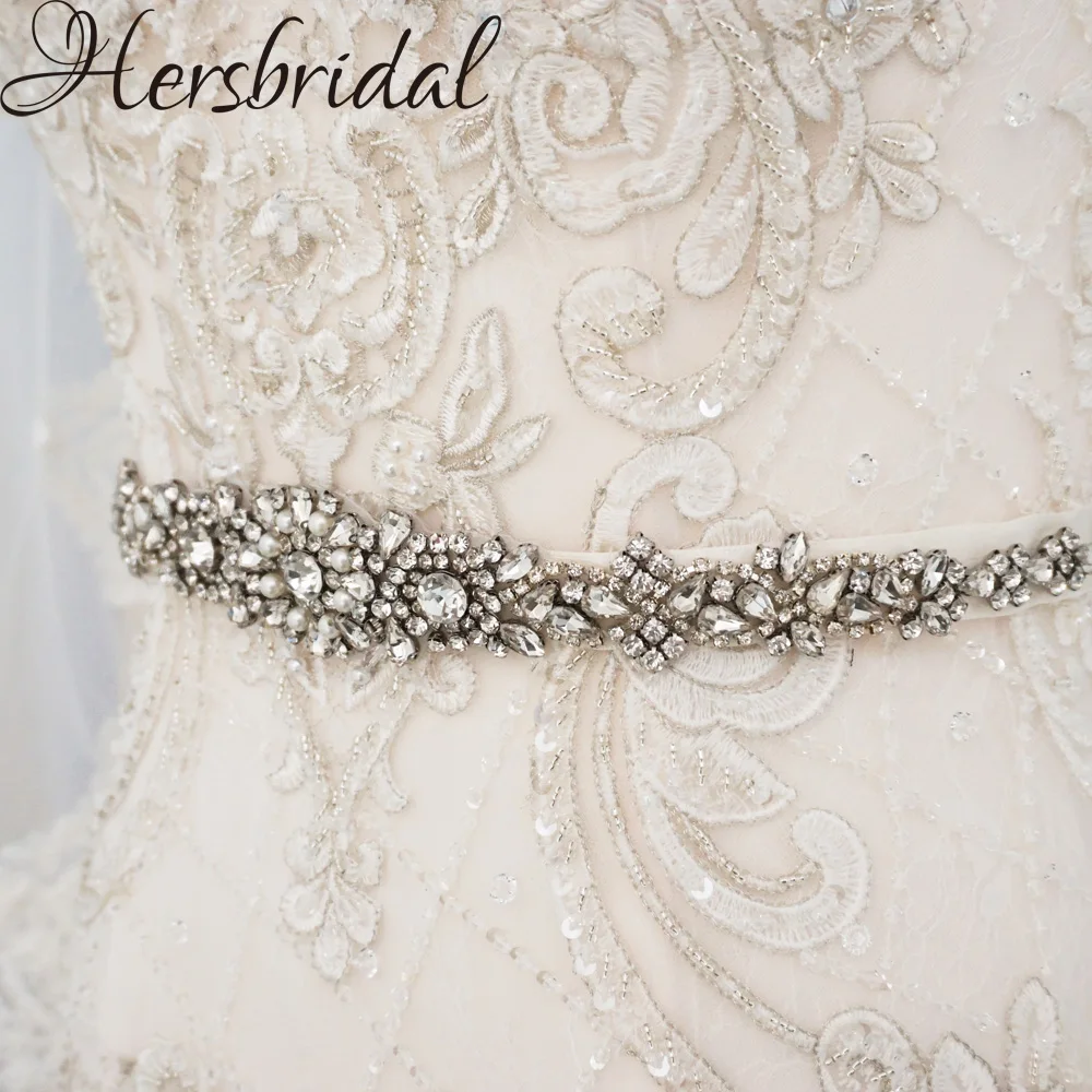 Luxury Crystal Bridal Belt Handmade Rhinestone And Pearls Wedding Sash Belt For Dresses Bridesmaid Accessories