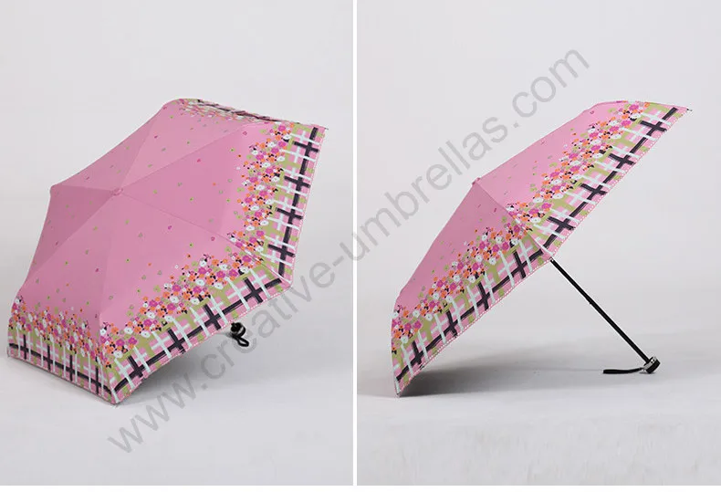 (2pcs/lot)4 colour optional Three fold 210T pongee 4 times black coating UV protecting aluminium falling leaves virgin parasol | Дом и сад
