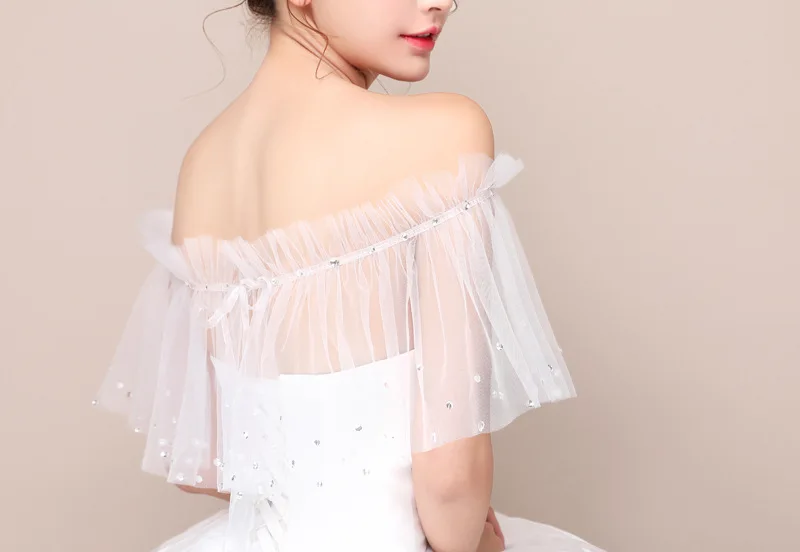 Bride Wedding Shawl Word Shoulder Sequins Dress Veil Summer Thin Section Accessories PJ27 | Свадьбы и торжества