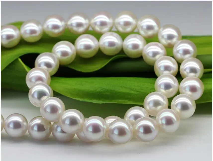 Japan Akoya natural seawater pearl necklace imported light glass mirror round 8-8.5MM mother GIFT | Украшения и аксессуары