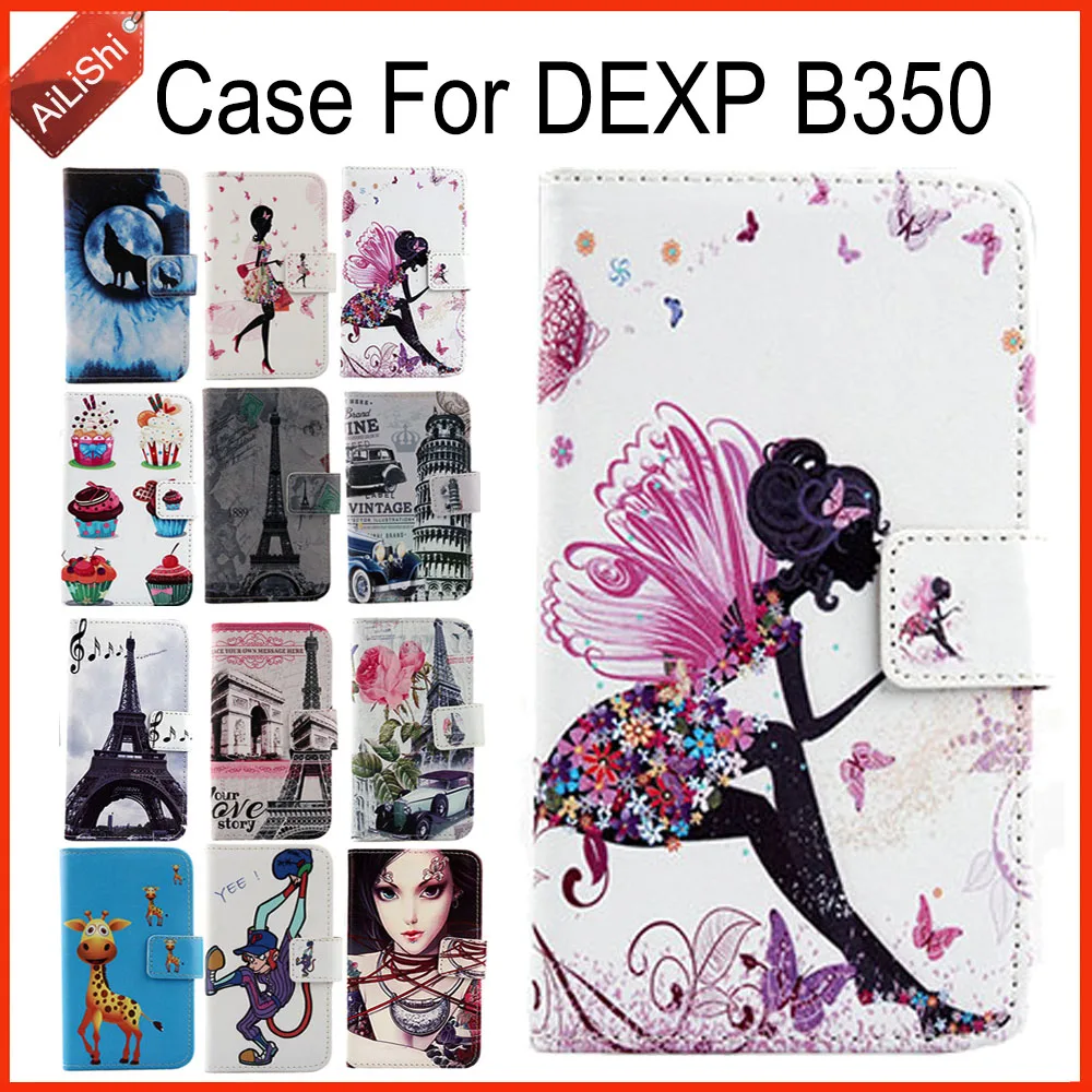 Чехол AiLiShi для DEXP B350 роскошный флип чехол из искусственной кожи с рисунком