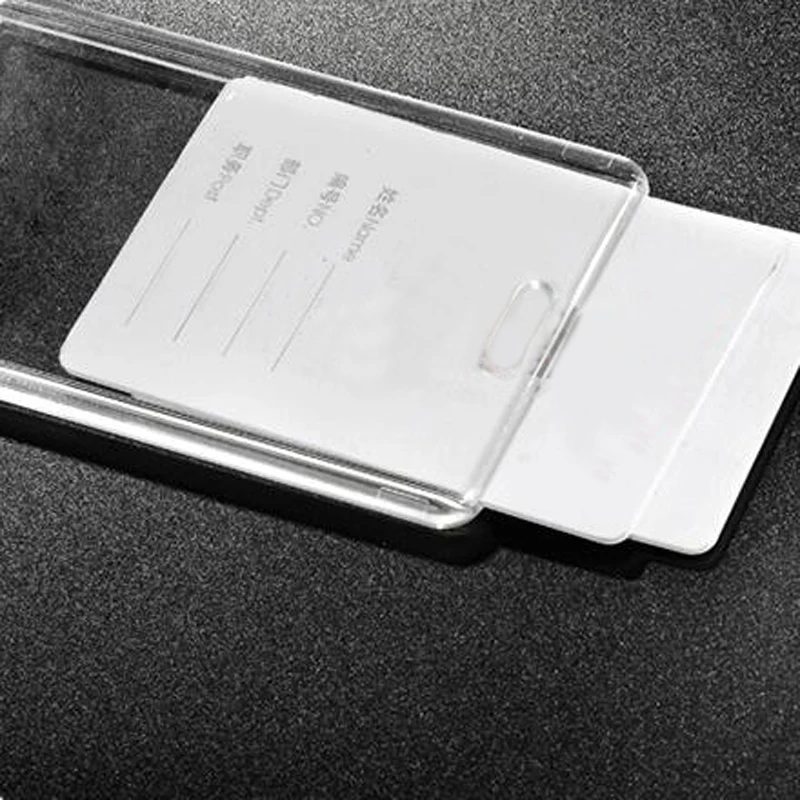 Вертикальный акриловый держатель для бейджа 10 шт./лот|card case money clip|case esatacase card |