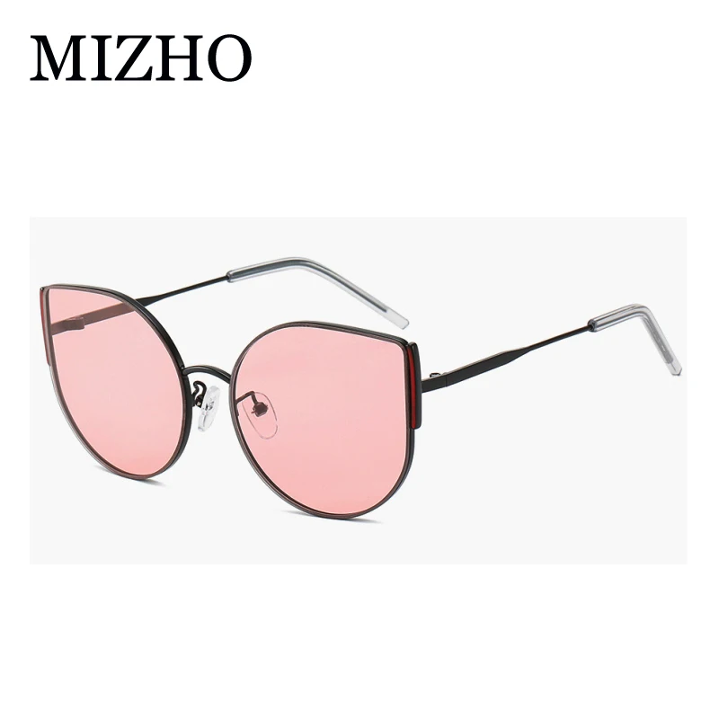 Женские винтажные солнцезащитные очки MIZHO коричневые кошачий глаз с