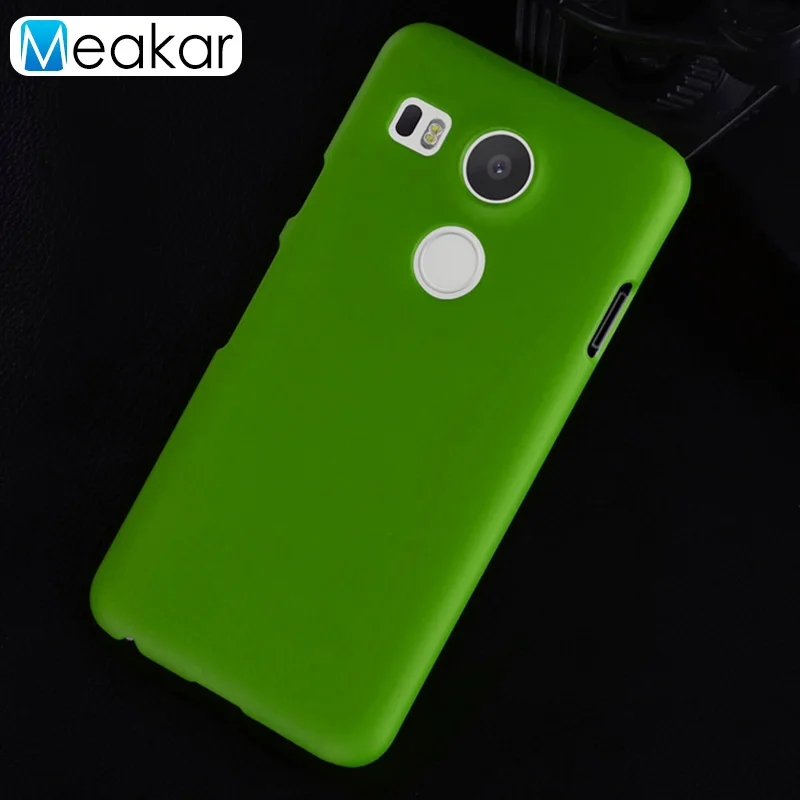 Матовая Пластик Coque 5.2For Nexus 5X чехол для Lg Google Nexus 5X H791 H790 телефона чехол-лента на заднюю панель - Цвет: green