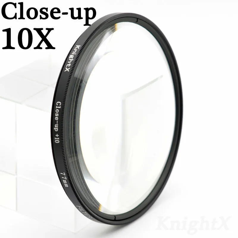 KnightX ND2 ND4 ND8 ND16 UV 49 52 55 58 62 67 72 77 цветной фильтр объектива для цифровой однообъективной зеркальной камеры Canon EOS 1100D 700D 650D 600D фирменнй переходник для объектива Canon 18-55 мм градиентные фильтры нормальной hoya - Цвет: Close UP 10X