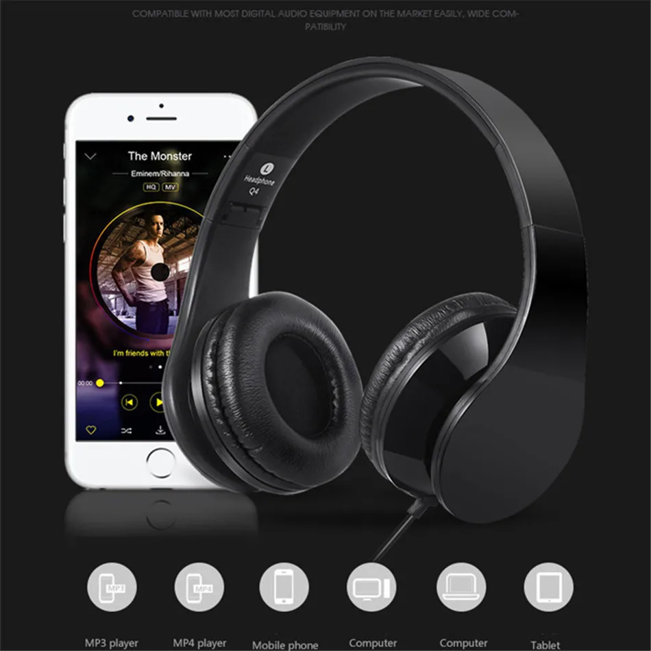 Наушники наушники стерео Спорт Музыка mp3 игра звук HIFI 3 5 мм гарнитура с микрофоном