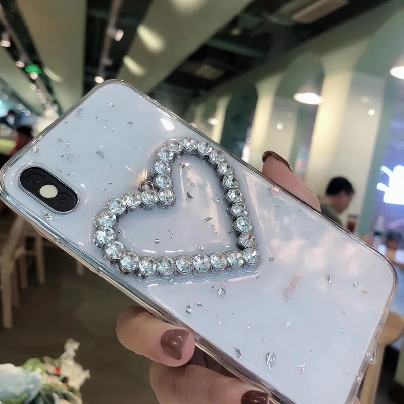 Роскошный блестящий чехол для телефона с серебряной фольгой iPhone X XS Max XR 8 7 6 6S Plus