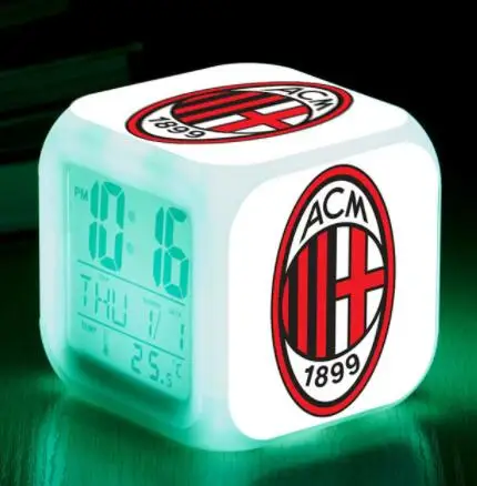 Torino футбольный клуб светодиодный Будильник reloj despertador de cabeceira часы Сенсорное освещение цифровые часы Wake Up в подарок Gox - Цвет: Зеленый