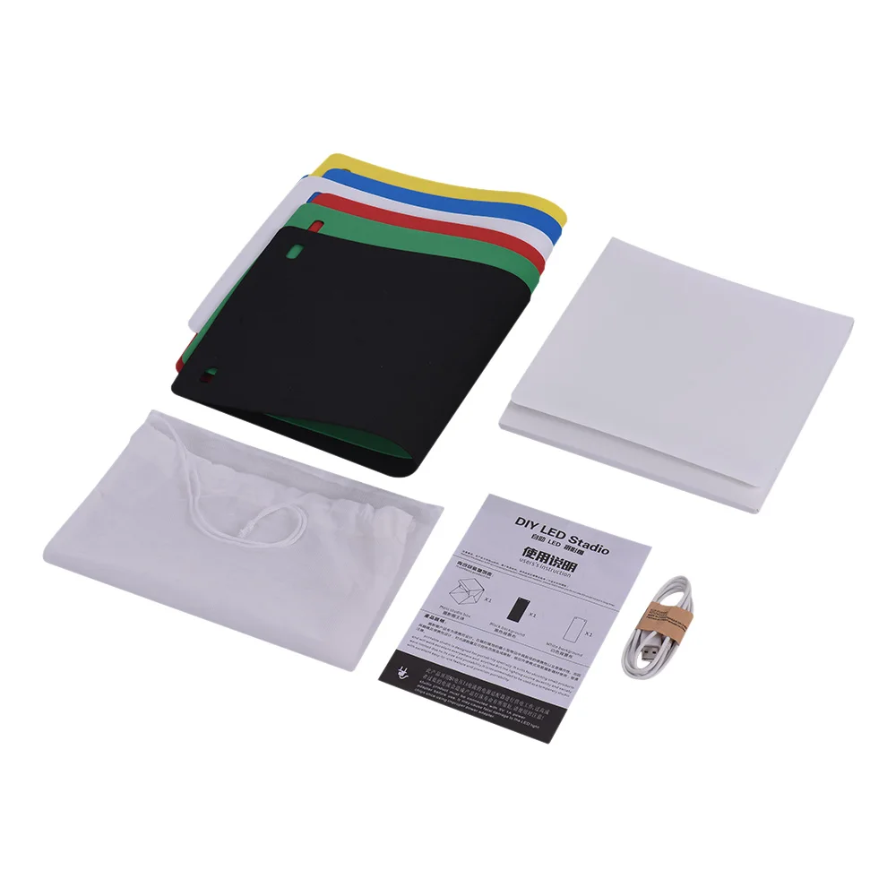 Andoer 6500K мини складной софтбокс для фотостудии DIY LED Studio Light Box палатка набор и