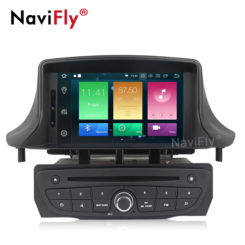 Octa core Android 9.0 Car DVD player GPS Stereo Radio for Megane 3 Fluence with wifi 4G RAM 32G ROM BT multimedia | Автомобили и