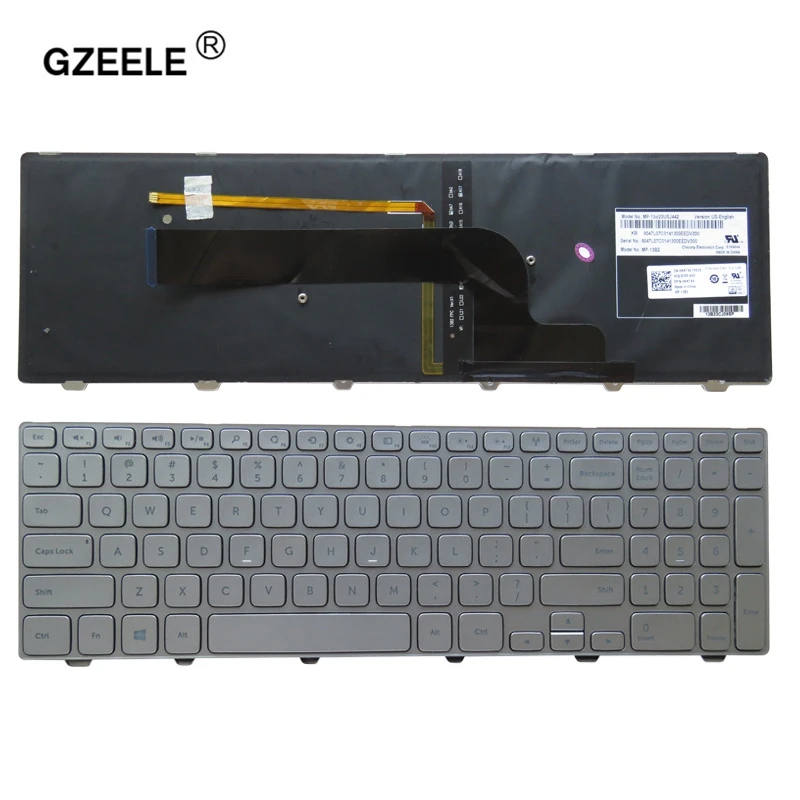 Новая английская клавиатура для ноутбука Dell Inspiron 15 7537 7000 P36F с подсветкой