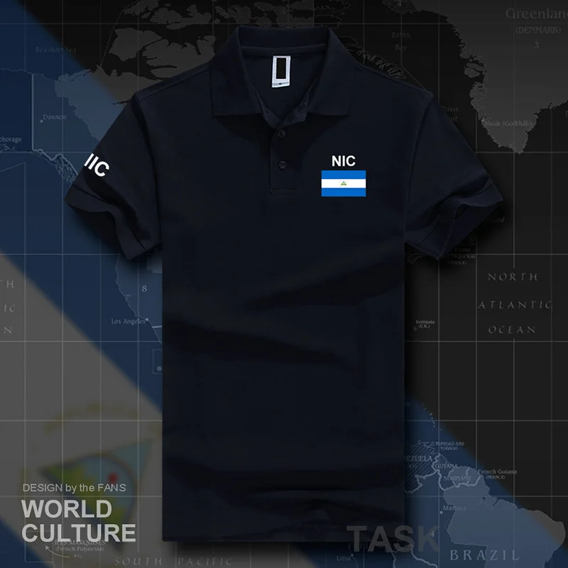 

Nicaragua polo shirts men short sleeve white brands printed for country 2017 cotton nation team flag new fashion NIC Nicaraguans