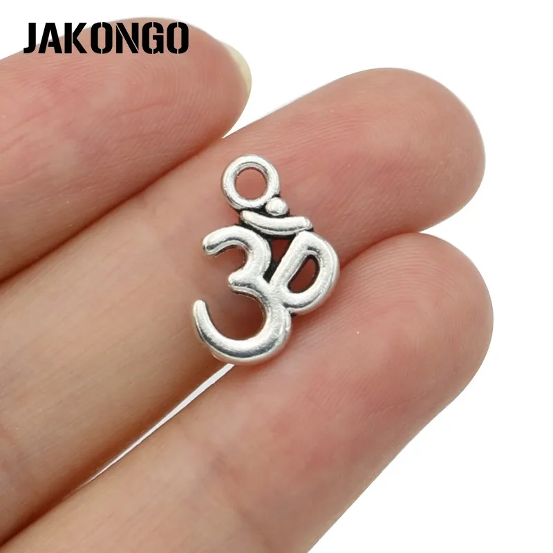 

Посеребренные подвески в античном стиле для йоги OM, 10 шт., Подвески для изготовления ювелирных изделий, браслет «сделай сам», аксессуары для ...